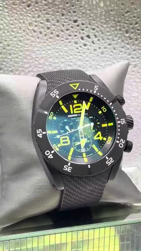 New Momo Design Black Chronograph Sport Dive Master Watch - Etsy